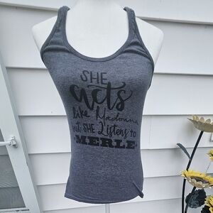 Tultex Gray Fitted Sleeveless Tank Top